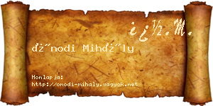 Ónodi Mihály névjegykártya